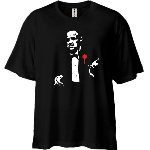 Футболка двунитка Oversize, Черный, Godfather