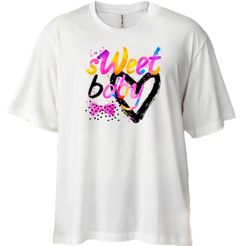 Футболка двунитка Oversize Sweet Baby