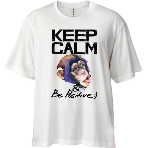 Футболка двонитка Oversize Keep calm and be positive