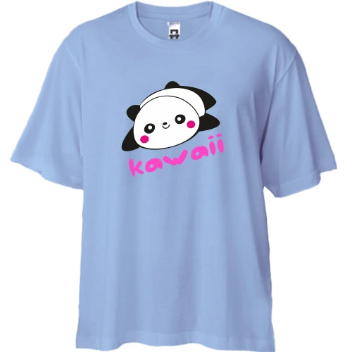 Футболка двунитка Oversize Kawaii Panda (Кавай Панда)