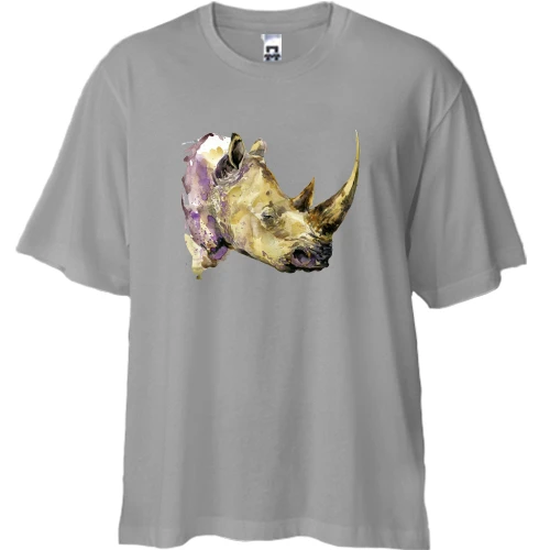Футболка двонитка Oversize з носорогом (1)