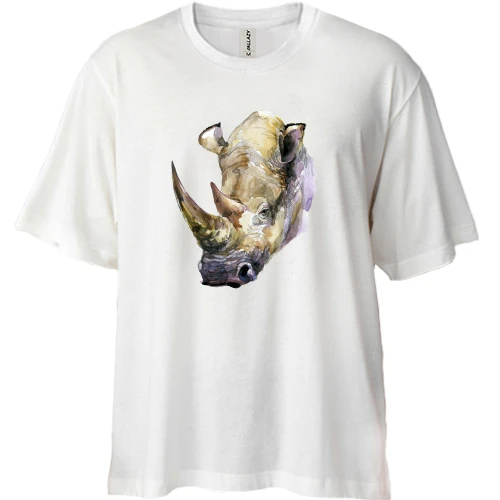 Футболка двонитка Oversize з носорогом (2)