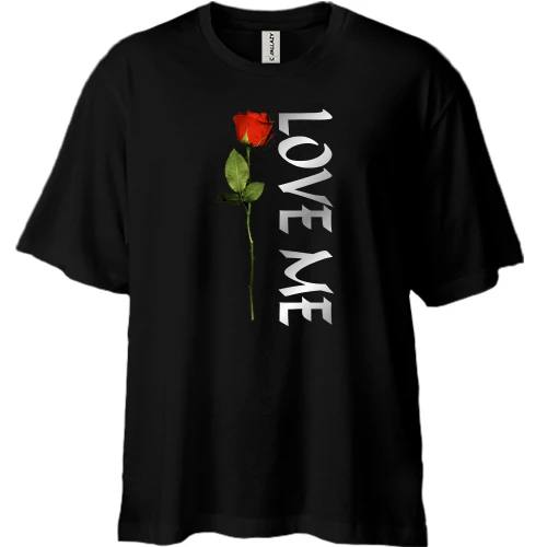 Футболка двонитка Oversize "Love Me"