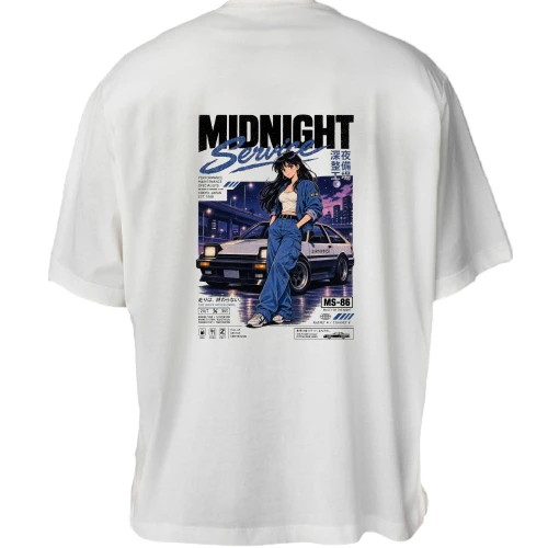 Футболка двунитка Oversize Midnight service