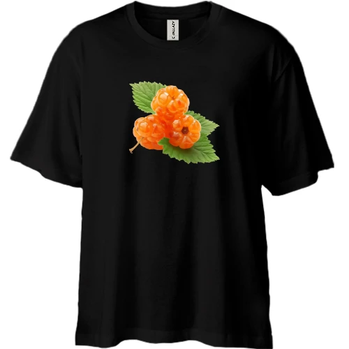 Футболка двунитка Oversize с морошкой