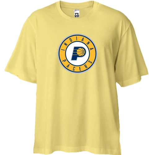 Футболка двунитка Oversize, Желтый, Indiana Pacers