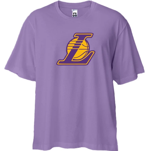 Футболка двунитка Oversize Los Angeles Lakers (2)