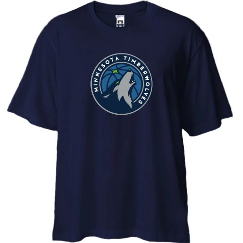 Футболка двонитка Oversize, Синій, Minnesota Timberwolves (2)