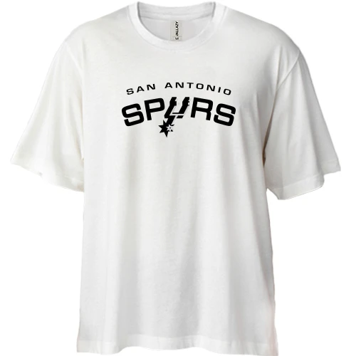 Футболка двунитка Oversize, Белый, San Antonio Spurs