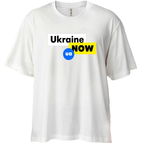 Футболка двунитка Oversize Ukraine NOW UA