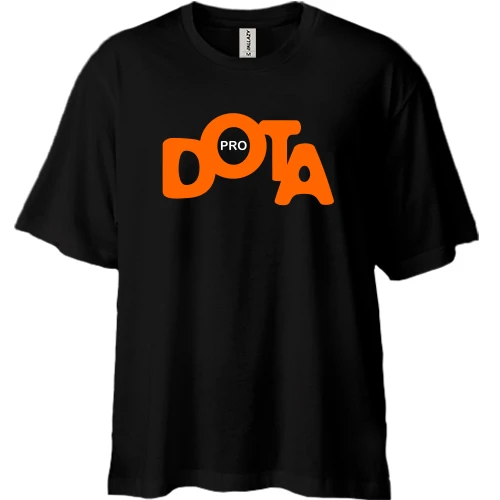 Футболка двунитка Oversize, Черный, Dota pro 2
