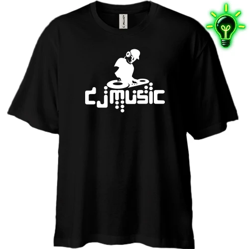 Футболка двонитка Oversize, Сірий, DJ Music