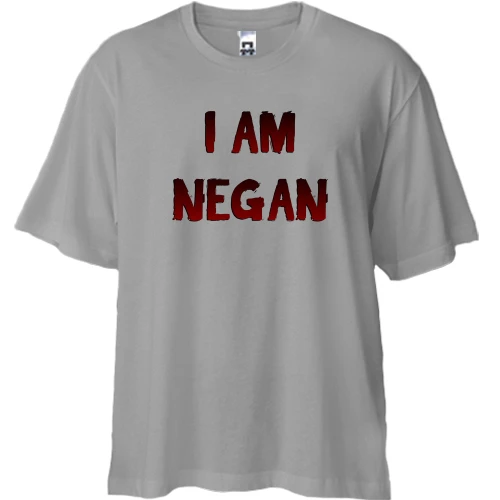 Футболка двунитка Oversize, Серый, Я Ниган (I'm Negan)