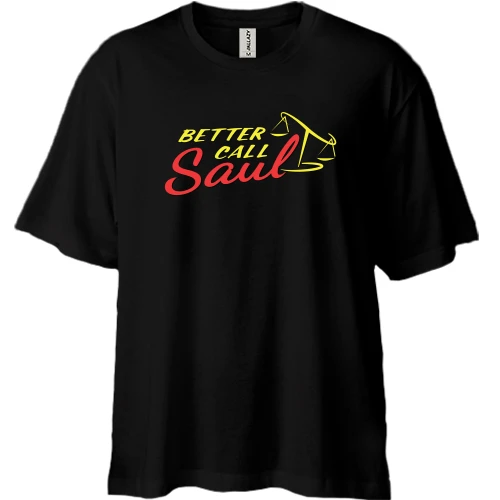 Футболка двунитка Oversize, Черный, Better Call Saul (Лучше звоните Солу)