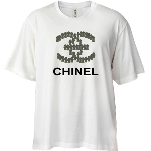 Футболка двунитка Oversize, Белый, CHINEL