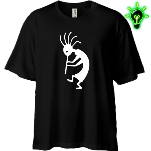 Футболка двунитка Oversize Туземец с трубкой
