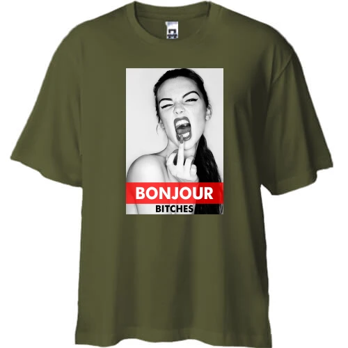 Футболка двунитка Oversize Bonjour