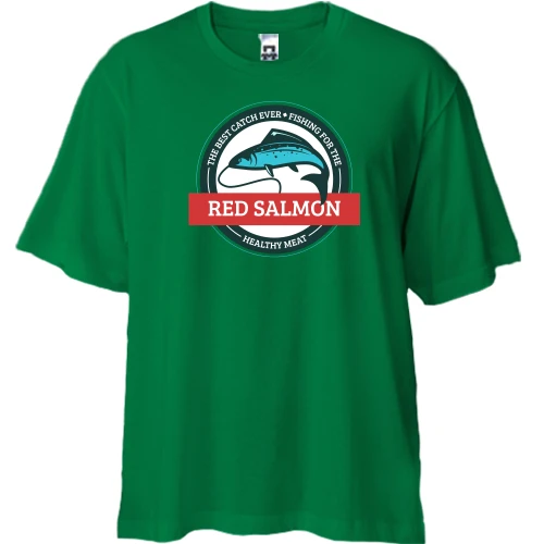 Футболка двонитка Oversize, Хакі, Red Salmon
