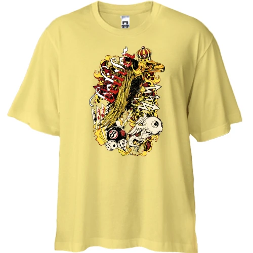 Футболка двонитка Oversize, Жовтий, Believer