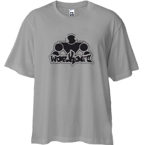 Футболка двунитка Oversize, Лавандовый, WorkOut Street Kings