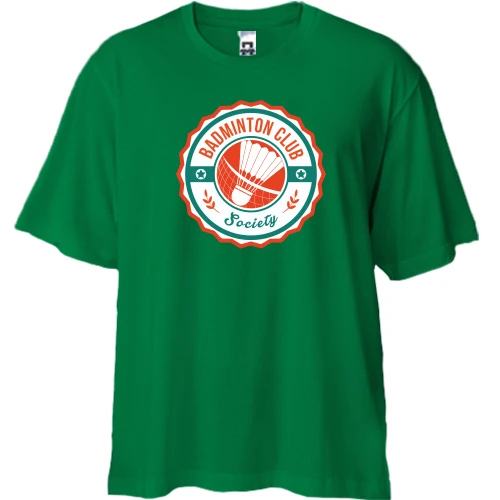 Футболка двонитка Oversize Badminton Club Society