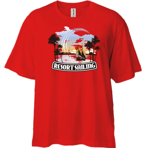 Футболка двунитка Oversize Resort Sailing