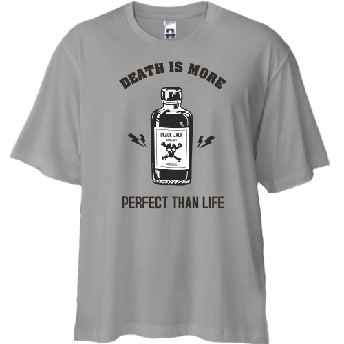 Футболка двунитка Oversize Death is more perfect than life
