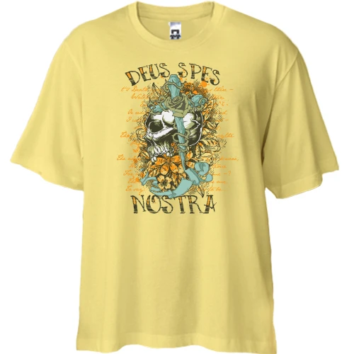 Футболка двонитка Oversize Deus spes nostra