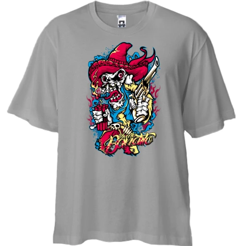 Футболка двунитка Oversize, Серый, viva la bandito