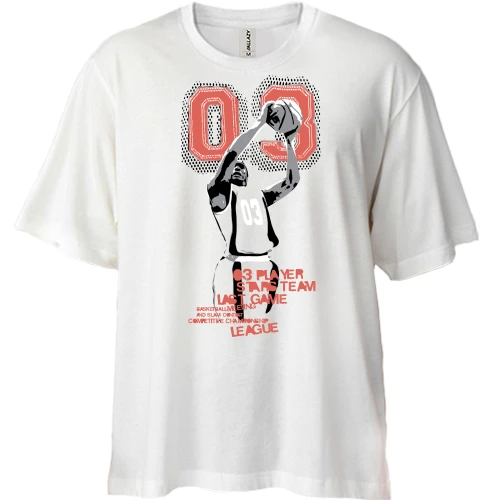 Футболка двонитка Oversize з баскетболістом 03