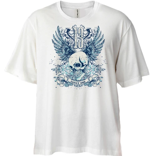 Футболка двунитка Oversize lucky one 13