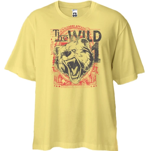 Футболка двунитка Oversize, Желтый, the wild