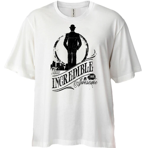 Футболка двунитка Oversize, Белый, the incredible