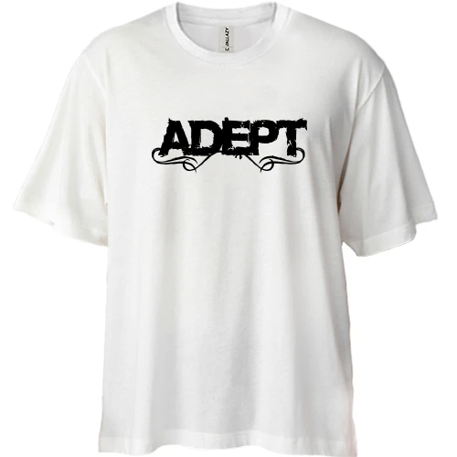 Футболка двунитка Oversize, Белый, Adept