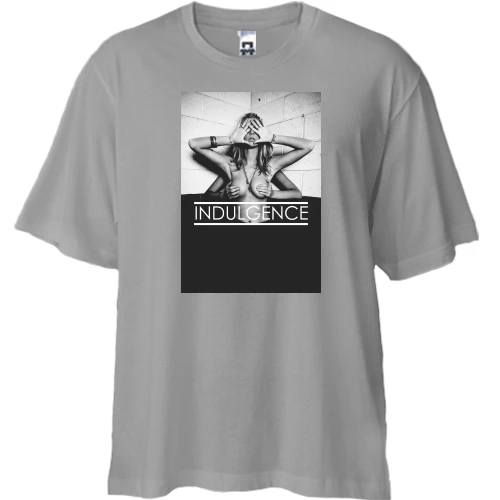 Футболка двунитка Oversize, Серый, Indulgence