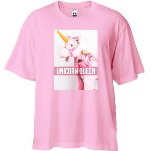 Футболка двонитка Oversize Unicorn Queen