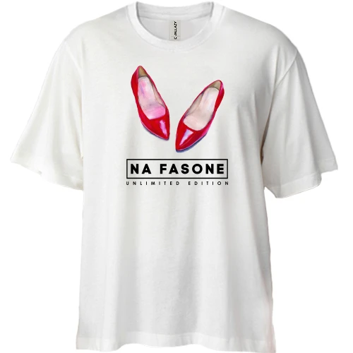 Футболка двунитка Oversize, Белый, Na Fasone
