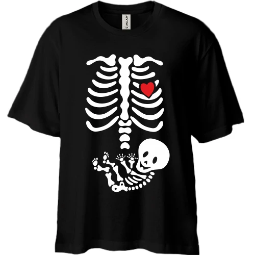 Футболка двунитка Oversize "Скелетик"