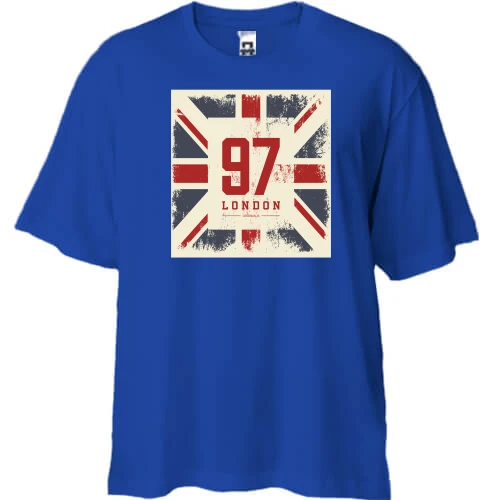Футболка двунитка Oversize, Синий, 97 London