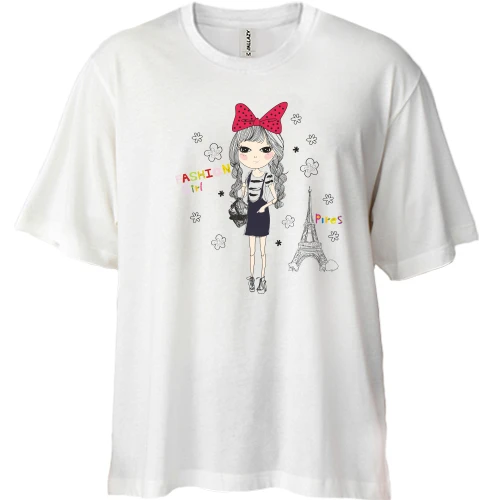 Футболка двонитка Oversize, Білий, fashion girl pires