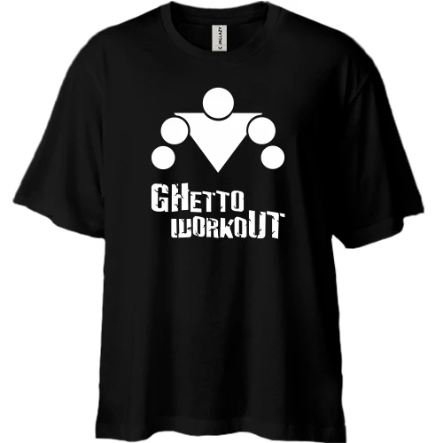 Футболка двунитка Oversize, Белый, Ghetto workout