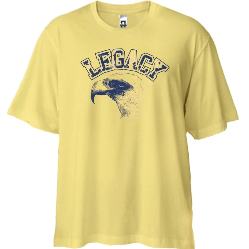 Футболка двонитка Oversize, Жовтий, legacy eagle