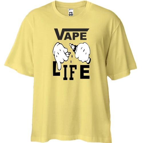 Футболка двунитка Oversize Vape life