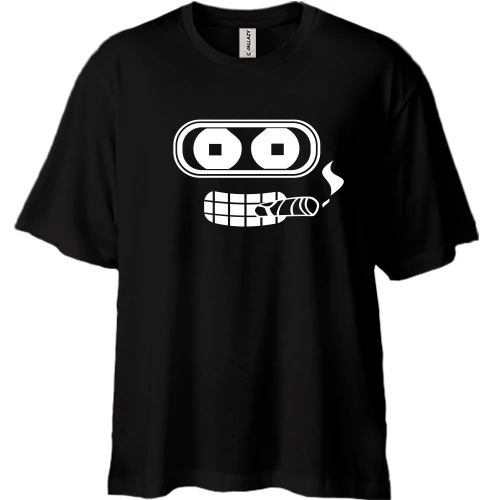 Футболка двунитка Oversize, Черный, Bender