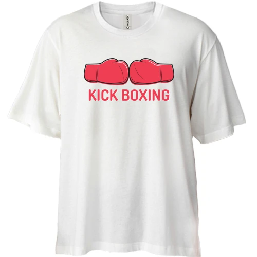 Футболка двунитка Oversize kickboxing перчатки