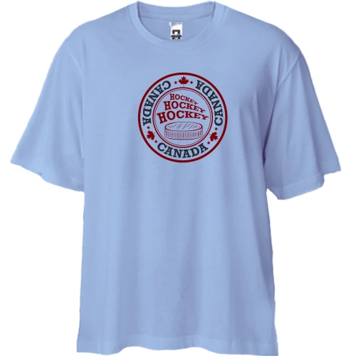 Футболка двунитка Oversize, Синий, canada hockey 3