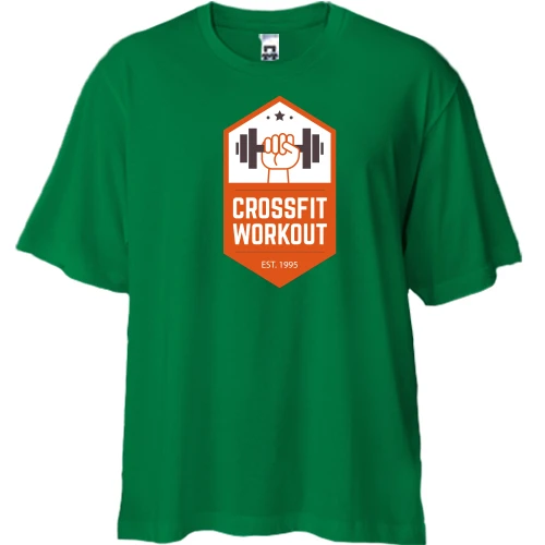 Футболка двунитка Oversize crossfit workout
