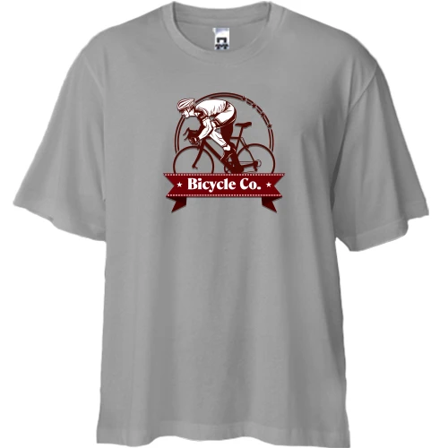 Футболка двонитка Oversize, Сірий, bicycle co