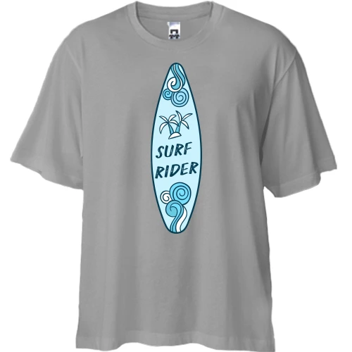 Футболка двунитка Oversize, Серый, surf rider