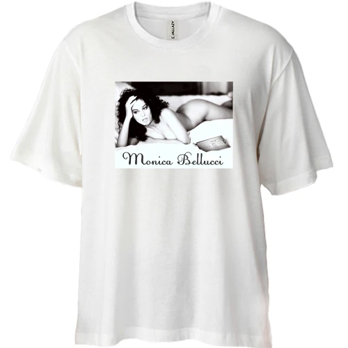 Футболка двунитка Oversize MONICA BELLUCCI в кровати
